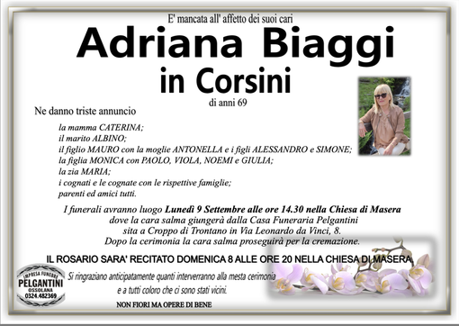 Adriana Biaggi in Corsini di anni 69