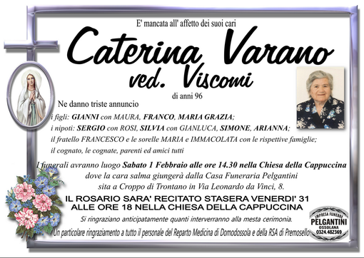 Caterina Varano ved. Viscomi 96 anni