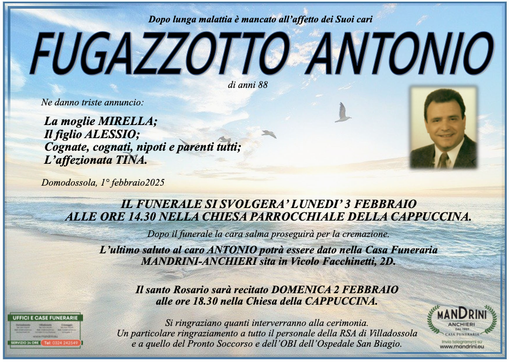 Fugazzotto Antonio 88 anni Fugazzotto Antonio 88 anni