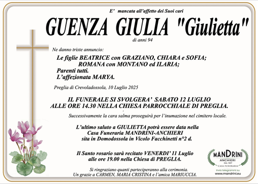 Guenza Giulia "Giulietta" di anni 94