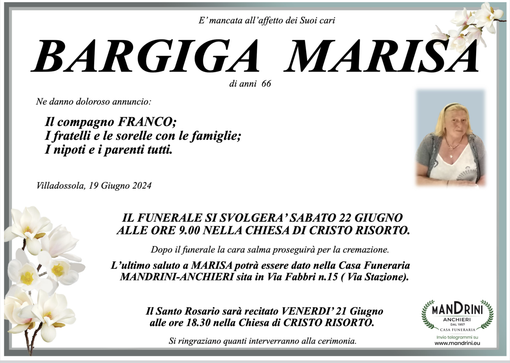 Bargiga Marisa di anni 66