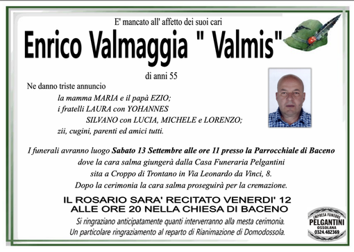 Enrico Valmaggia "Valmis" di anni 55