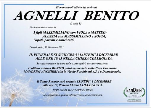 Agnelli Benito di anni 83 Agnelli Benito di anni 83