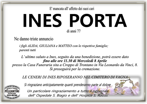 Ines Porta di anni 77