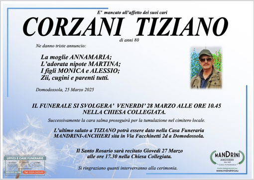 Corzani Tiziano di anni 80 Corzani Tiziano di anni 80