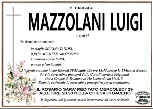 Mazzolani Luigi di anni 87 Mazzolani Luigi di anni 87