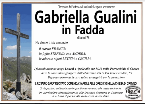 Gabriella Gualini in Fadda di anni 78