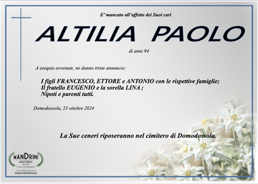 Altilia Paolo di anni 94