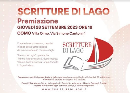 Scritture di Lago, si svelano i vincitori: tutti gli appuntamenti