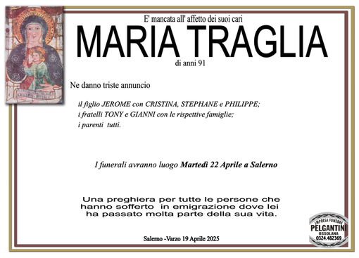 Maria Traglia di anni 91