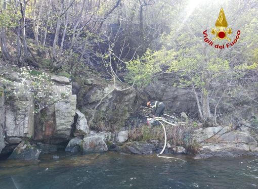 Spento l'incendio divampato alla Rustica di Mergozzo Spento l'incendio divampato alla Rustica di Mergozzo