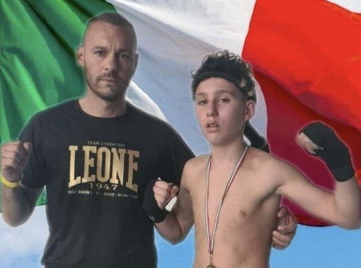 Coach Luca Cosentino con il campione Elia Cosentino