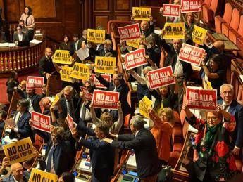 Legge elettorale, via libera del Senato. Protesta delle opposizioni in Aula