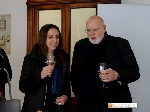 Elena Chiorino con il presidente di Duferco, Antonio Gozzi