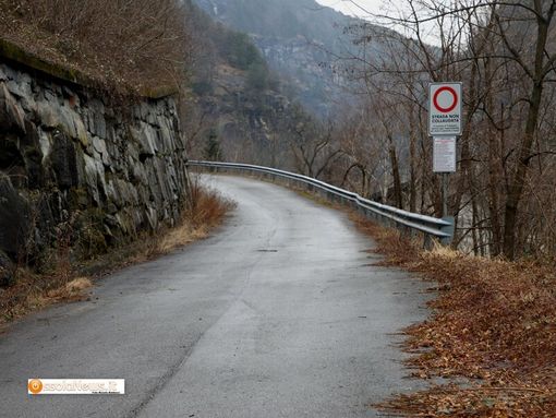 La strada, mai completata, che da Iselle sale a Trasquera