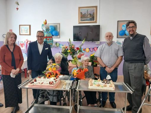 Alla Rsa di Villa doppio compleanno centenario Alla Rsa di Villa doppio compleanno centenario