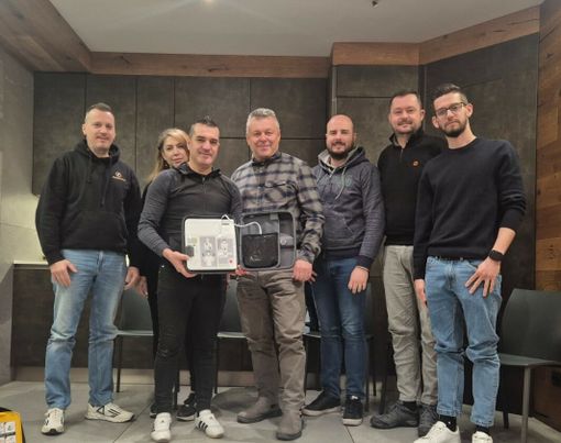 Nella foto la consegna all' azienda Marini di Villadossola