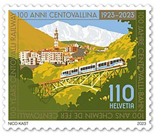La “Centovallina” compie 100: le Poste svizzere la festeggiano con un francobollo