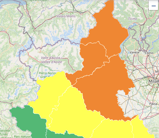 Ancora maltempo, domani è allerta arancione