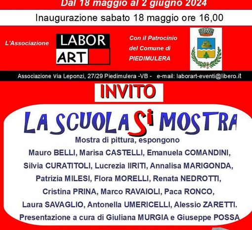 S'inaugura oggi a Piedimulera ''La scuola si mostra'' S'inaugura oggi a Piedimulera ''La scuola si mostra''