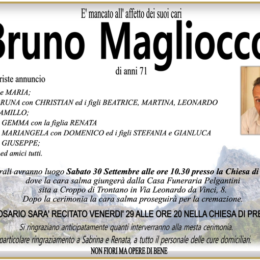 Bruno Magliocco di anni 71