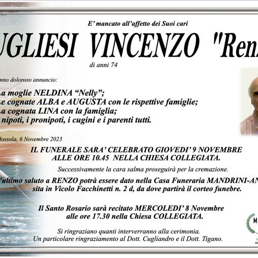 Pugliesi Vincenzo &quot;Renzo&quot; di anni 74