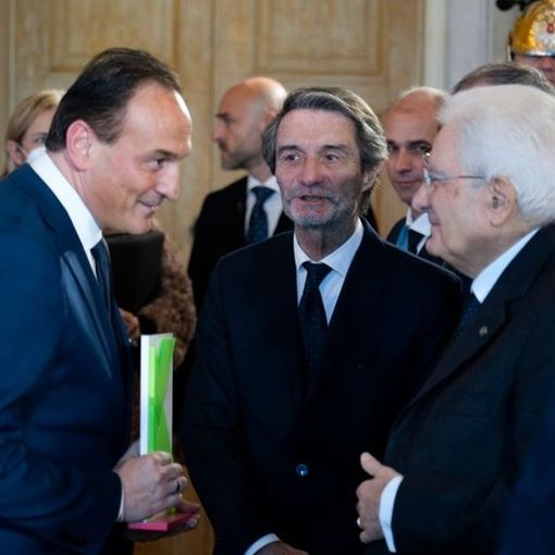 Passaggio di consegne tra Fontana e Cirio alla presenza del presidente Mattarella
