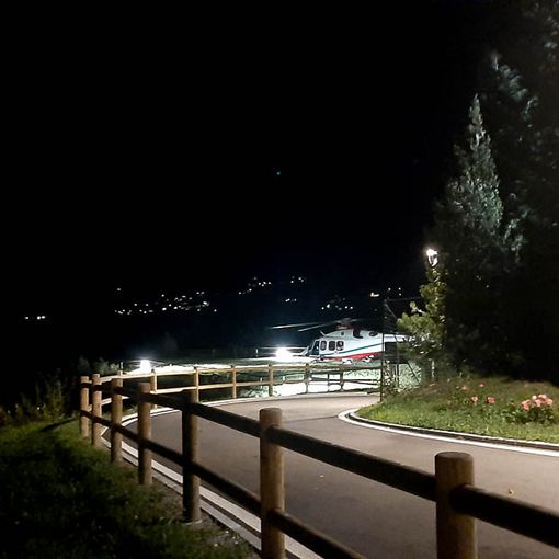 Questa notte il primo volo operativo in notturna dalla piazzola 'Venanzi'  FOTO E VIDEO