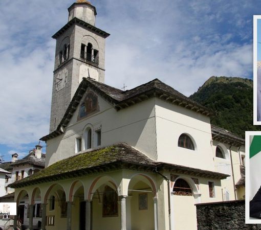Foto: la chiesa di Anzino, l'ambasciatore Michele Quaroni e Patrik Zaki
