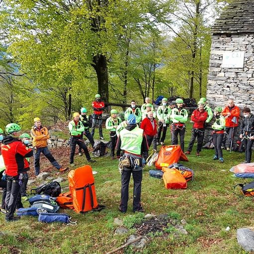 Esercitazione a Basciumo per la stazione Cnsa Villadossola-Antrona