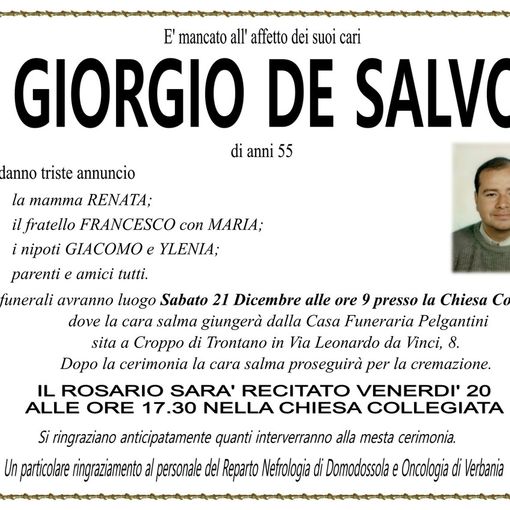 Giorgio De Salvo di anni 55