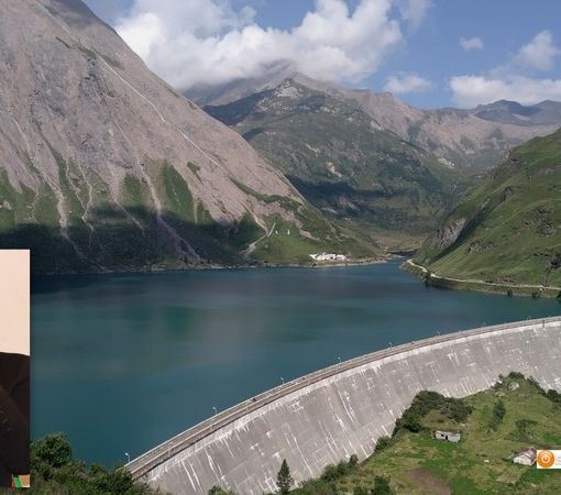 La diga di Morasco e nel riquadro il sindaco Bruna Papa