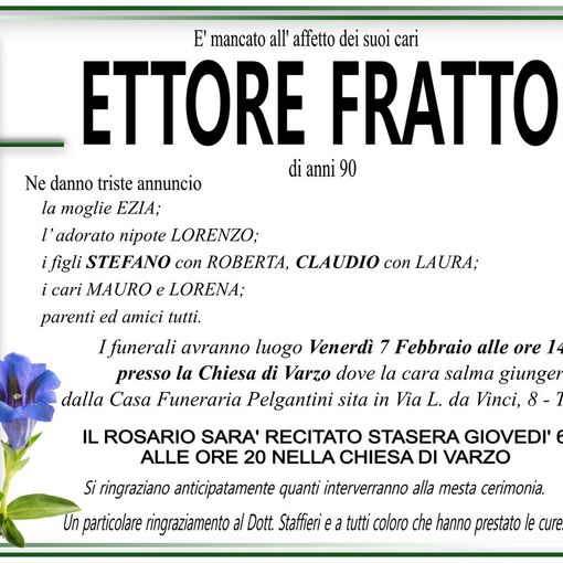 Ettore Frattoni di anni 90