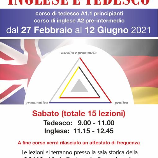 Partono il 27 febbraio i corsi di tedesco della Soms di Domo