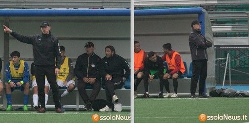 Foto: a sinistra Michael Nino allenatore dei granata e a destra Adolfo Fusè, tecnico dei rossoneri