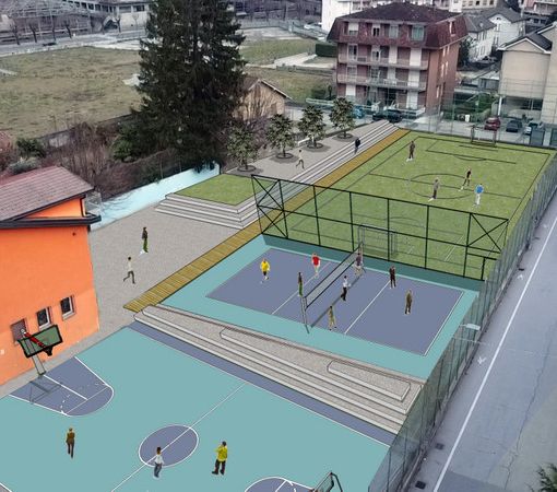 Tutti in campo per l'inaugurazione dei nuovi campi dell'oratorio a Villadossola