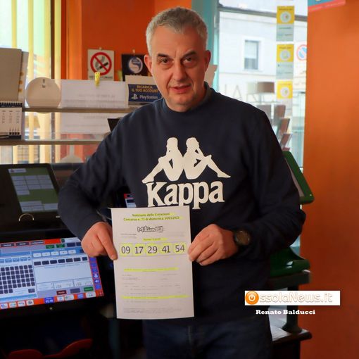 Un milione di euro vinti alla tabaccheria-bar Sport di Villadossola
