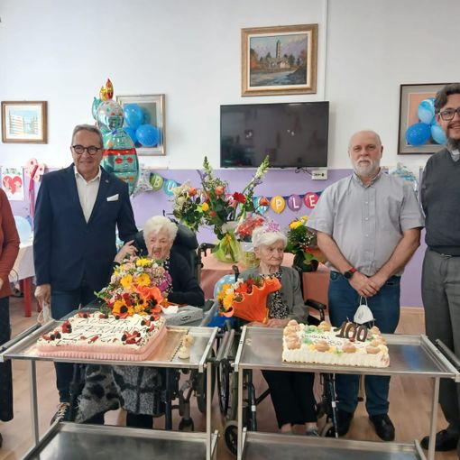 Alla Rsa di Villa doppio compleanno centenario