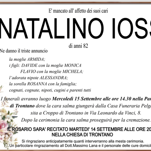 Natalino Iossi di anni 82