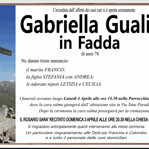 Gabriella Gualini in Fadda di anni 78