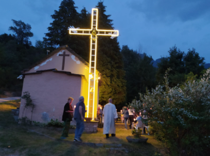 Molti fedeli alla messa di Santa Rita al Croppo di Trontano
