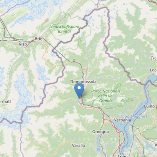 Scossa di terremoto registrata a Piedimulera
