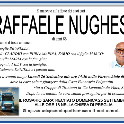 Raffaele Nughes di anni 86