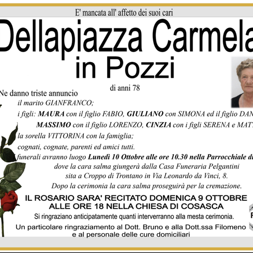 Della Piazza Carmela in Pozzi di anni 78