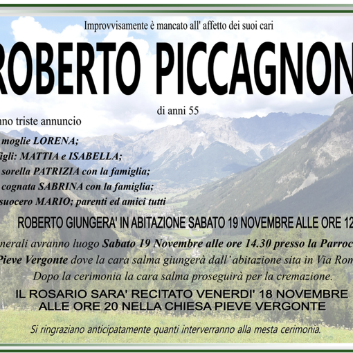 Roberto Piccagnoni di anni 55