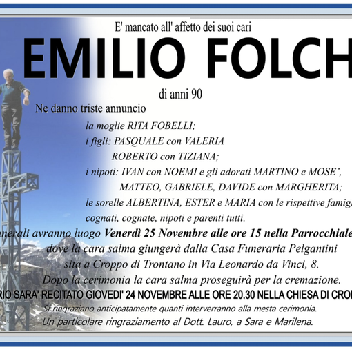 Emilio Folchi di anni 90