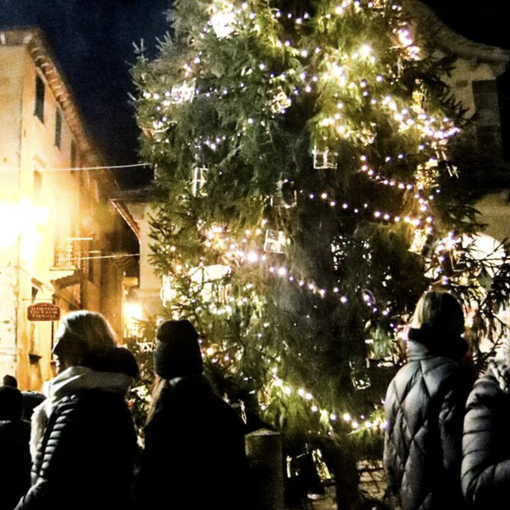 Atmosfere natalizie a Re con l'accensione dell'albero FOTO