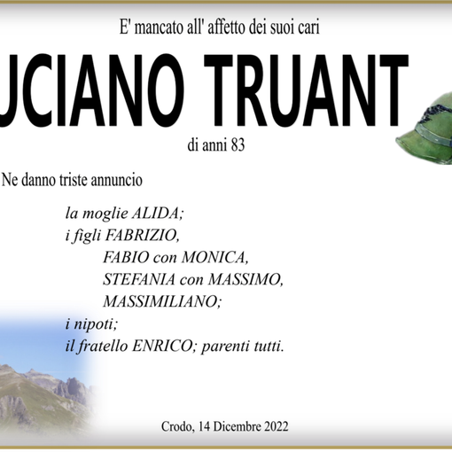Truant Luciano di anni 83