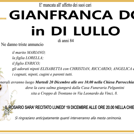 Gianfranca Do in Di Lullo di anni 84