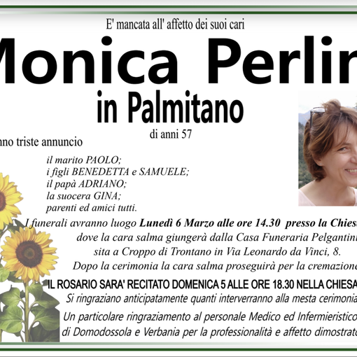 Monica Perlini in Palmitano di anni 57